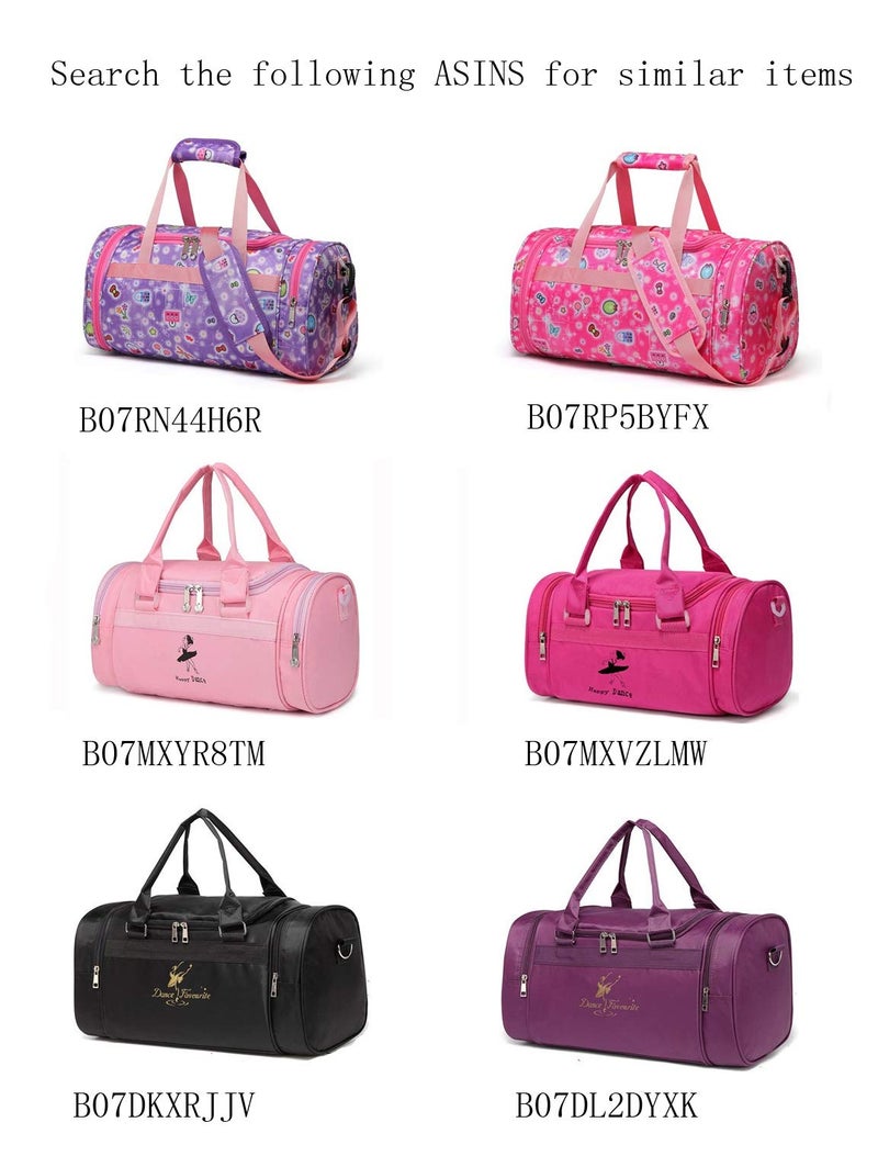 WVMKOR Small/Large Dance Duffle Bag For Girls Sport Gym Bags For Women Yoga Bag (Purple, Small) - Image 5